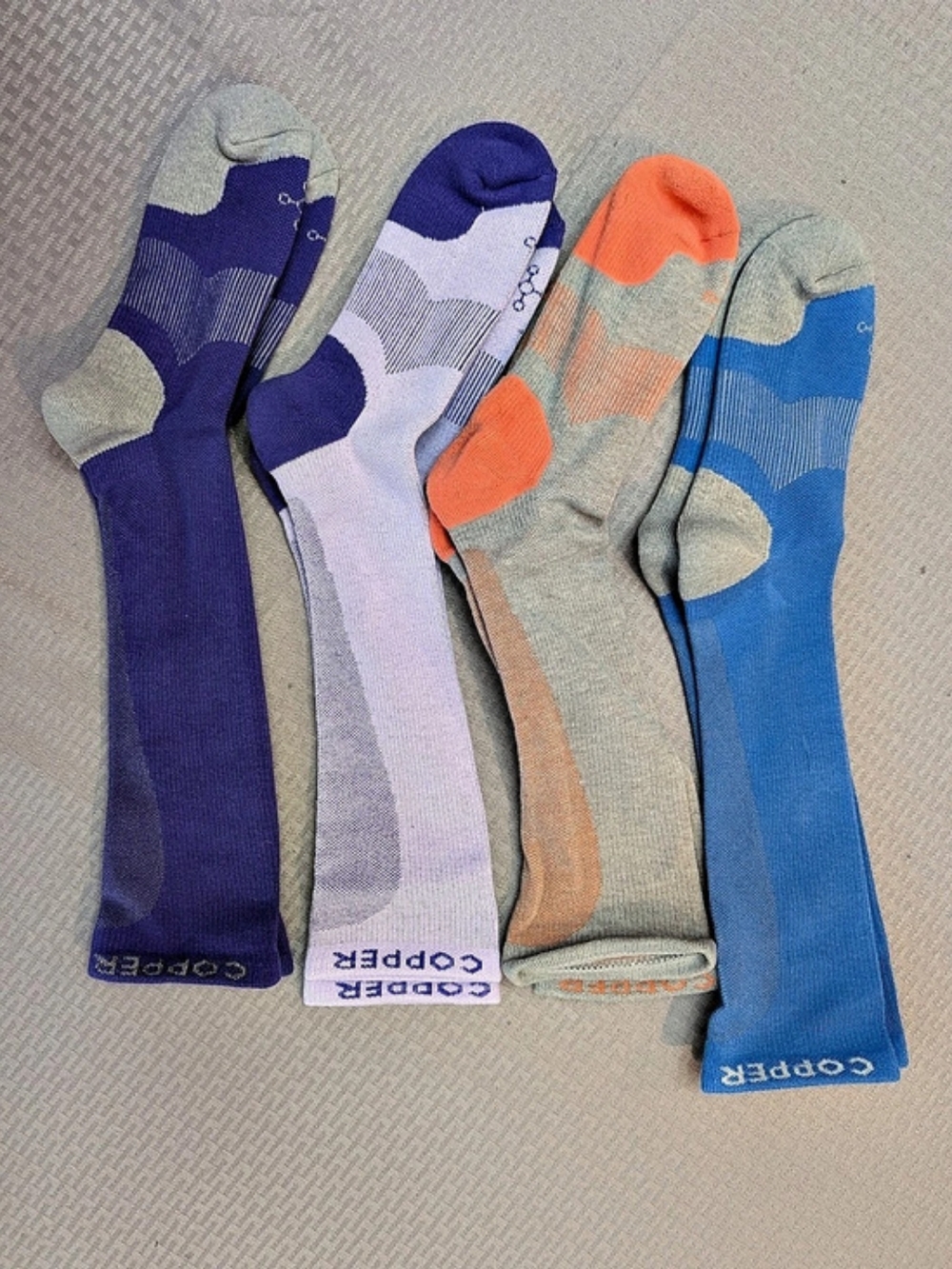 (4 pack) Tommy Copper Women's Infraed Compression Socks 7-9.5 Infused Copper New